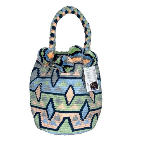 Authentic 100% Wayuu Mochila Colombian Bag Large