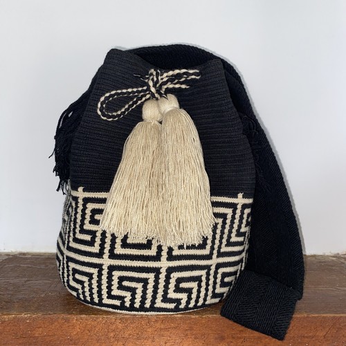 Authentic Wayuu Mochila Colombian Bag Large Neutral - photo 3