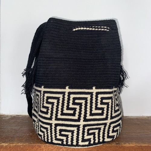 Authentic Wayuu Mochila Colombian Bag Large Neutral - photo 5