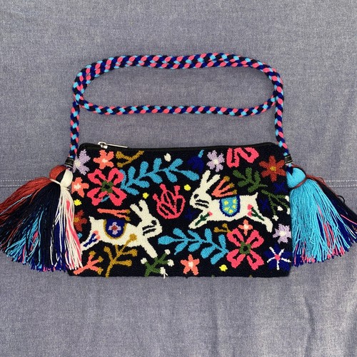 Authentic Wayuu Crossbody Clutch Bag - Bunny Party