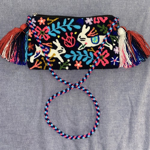 Authentic Wayuu Crossbody Clutch Bag - Bunny Party - photo 4