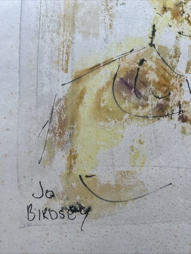 JO BIRDSEY Original Watercolor Painting Bermuda Woman With Hat - photo 4