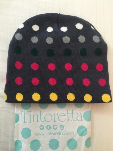 Tintoretta Adults Unisex Winter Hat Knit Beanie Multi Dots OS - photo 3