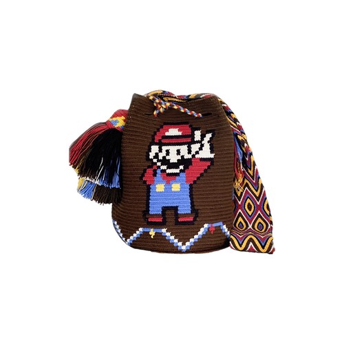 Authentic Wayuu Mochila Colombian Bag - Super Mario Design