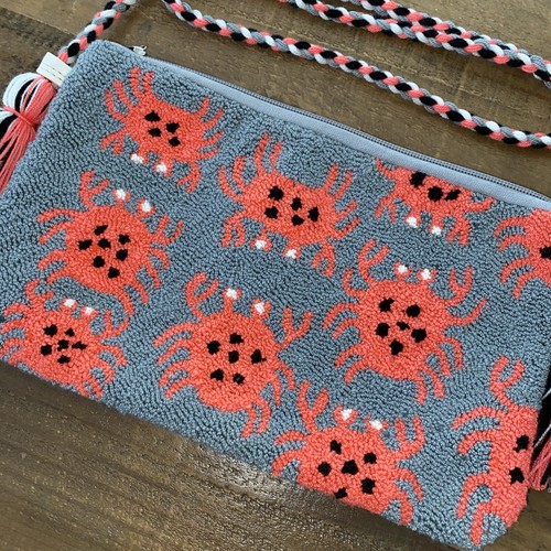 Authentic Wayuu Crossbody Clutch Bag Medium Summer Crabs - photo 2