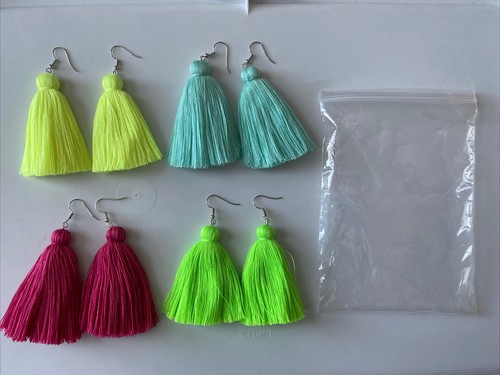 4 Sets Of Tassel Earrings Handmade Jewelry - photo 2