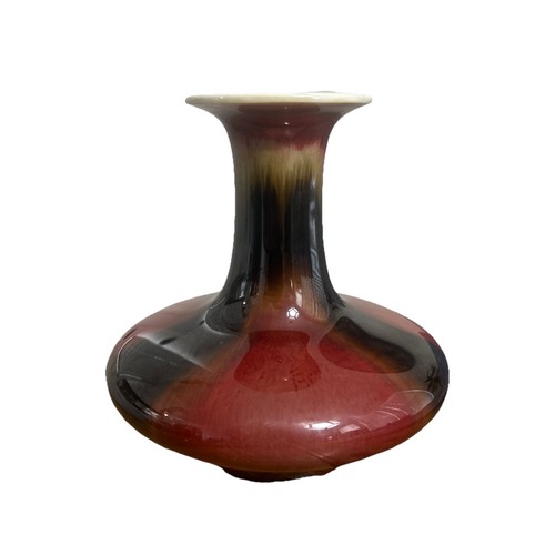 VTG Chinese Sang De Boeuf Flambé Craquelure Porcelain Vase