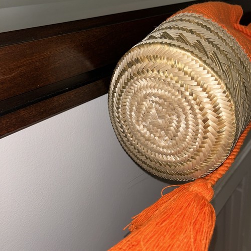 Authentic Wayuu Mochila Colombian Bag Orange Straw Mix - photo 4