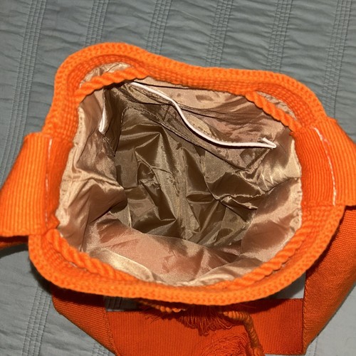 Authentic Wayuu Mochila Colombian Bag Orange Straw Mix - photo 5