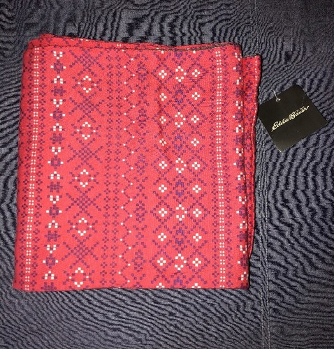 NWT Eddie Bauer Infinity Scarf Coral Oversized 100% Cotton OS - photo 2