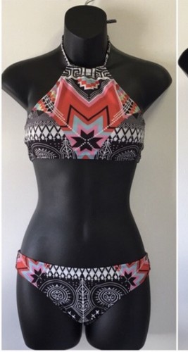 Bikini Swim Set Halter Bikini Top Brazilian Bottom Size M