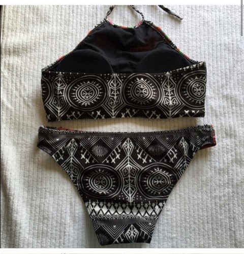 Bikini Swim Set Halter Bikini Top Brazilian Bottom Size M - photo 4