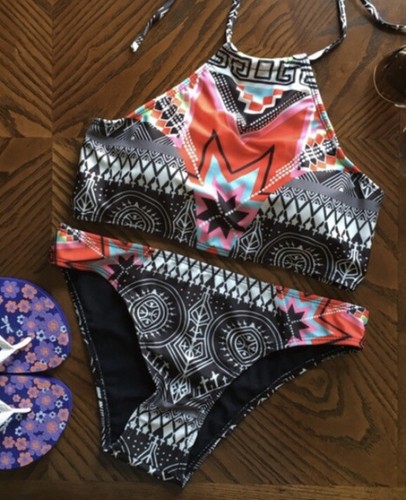 Bikini Swim Set Halter Bikini Top Brazilian Bottom Size M - photo 5