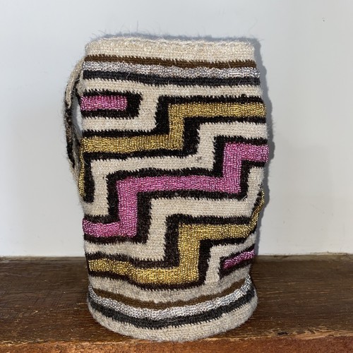 Authentic 100% Arhuaca Colombian Mochila Bag with Beads - photo 3