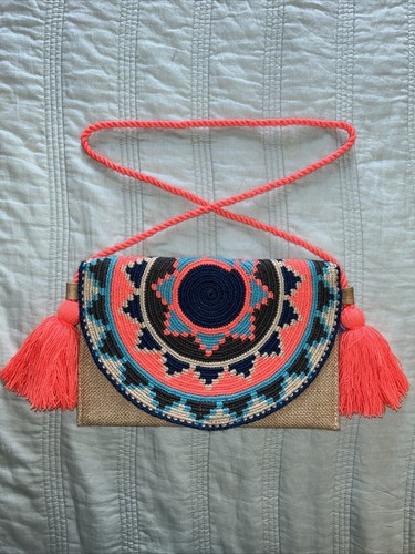 Authentic Wayuu Crossbody clutch with knitted flat cover - photo 2