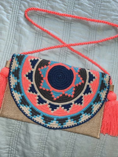 Authentic Wayuu Crossbody clutch with knitted flat cover - photo 3