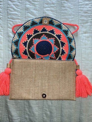 Authentic Wayuu Crossbody clutch with knitted flat cover - photo 4