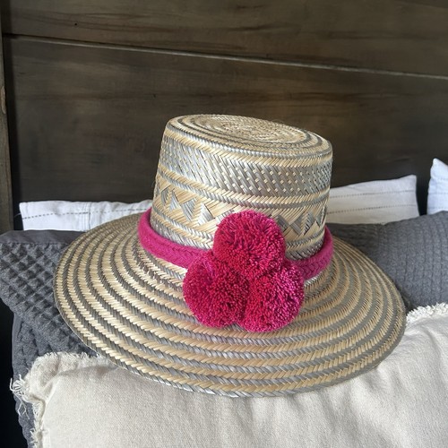 Colombian Wayuu Hat Handwoven Straw Panama Sun Hat