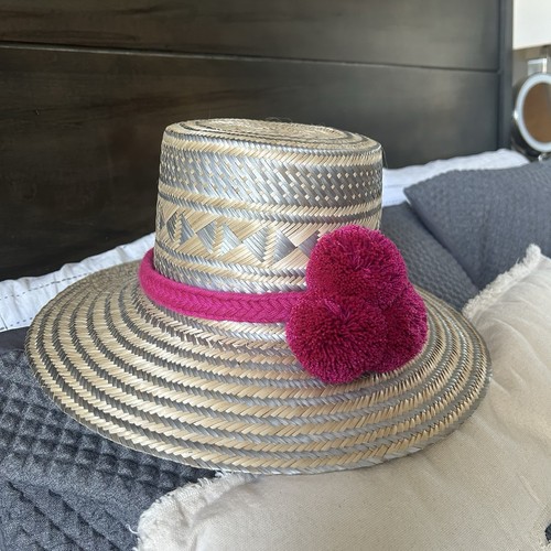 Colombian Wayuu Hat Handwoven Straw Panama Sun Hat - photo 3