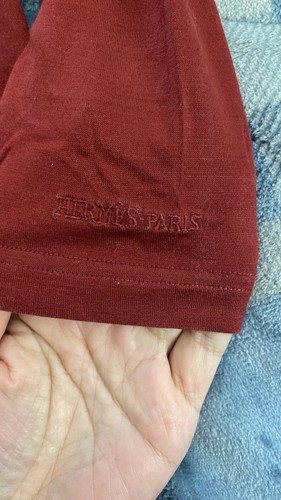 Authentic Womens Hermes Paris burgundy red long sleeve top - photo 4