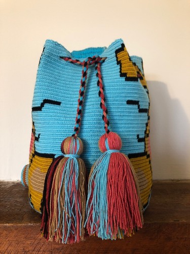 Authentic Wayuu Mochila Colombian Bag Large Rabbit Bunny - photo 3