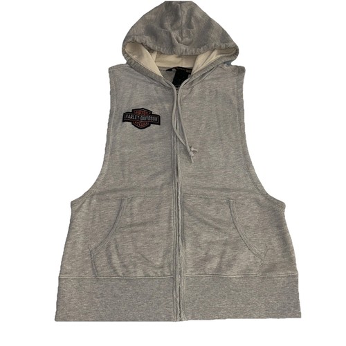NWT Harley-Davidson Women's Studded Sleeveless Hoodie Vest M
