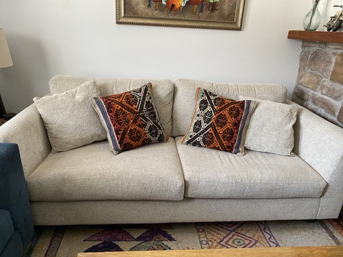 Set of 2 Peruvian Frazada Handwoven Square Pillow Covers 18x18 - photo 2