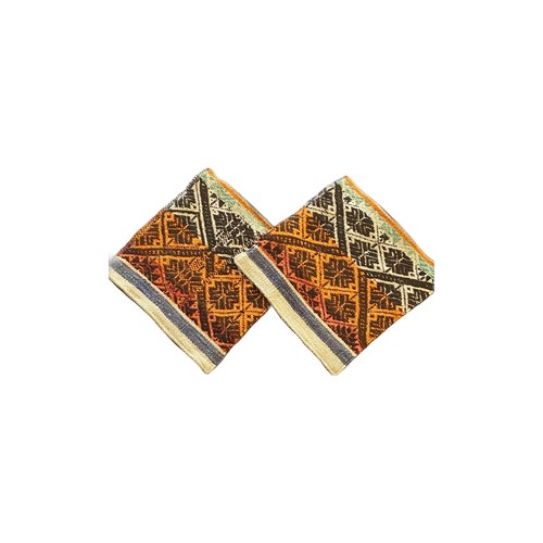 Set of 2 Peruvian Frazada Handwoven Square Pillow Covers 18x18 - photo 5