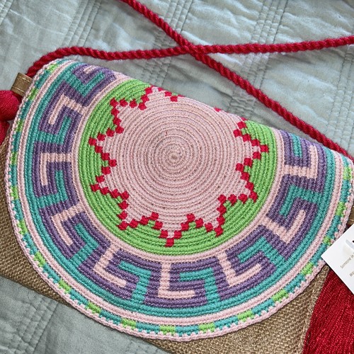 Authentic Wayuu Crossbody Clutch with Colorful Design - photo 3