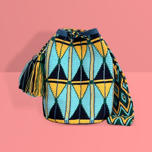 Authentic 100% Wayuu Mochila Colombian Bag Large Size
