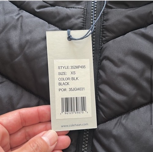 Cole Haan Signature Black puffer vest XS NEW - photo 4