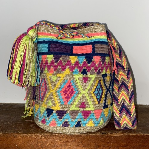 Authentic Wayuu Mochila Colombian Crossbody Bag - Medium - photo 4