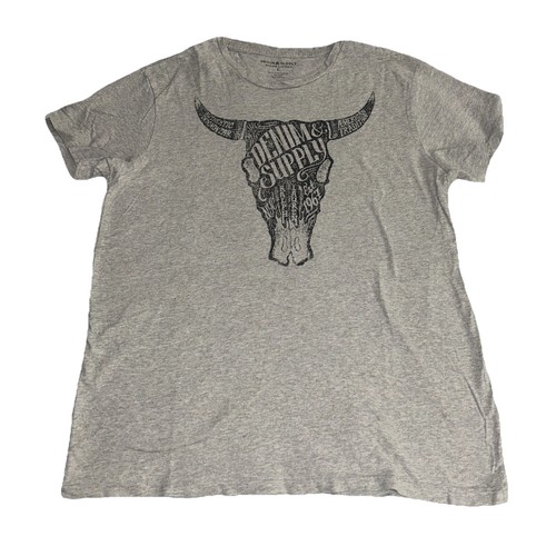 Vintage Ralph Lauren Denim & Supply Skull Bull Graphic T-Shirt