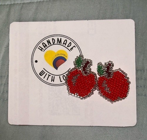 NEW Apple Earrings Beaded Colombian Jewelry Embera chami Tribe