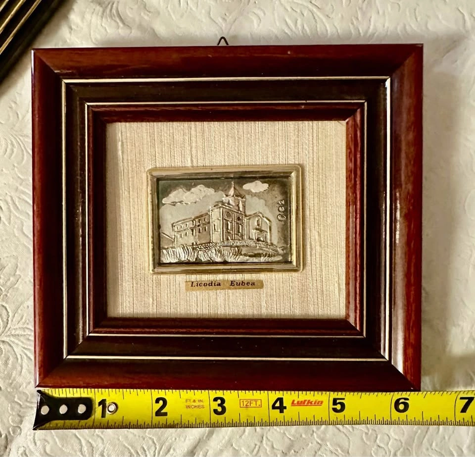 3 Framed Italian Gold & Silver Metal Artworks - photo 3