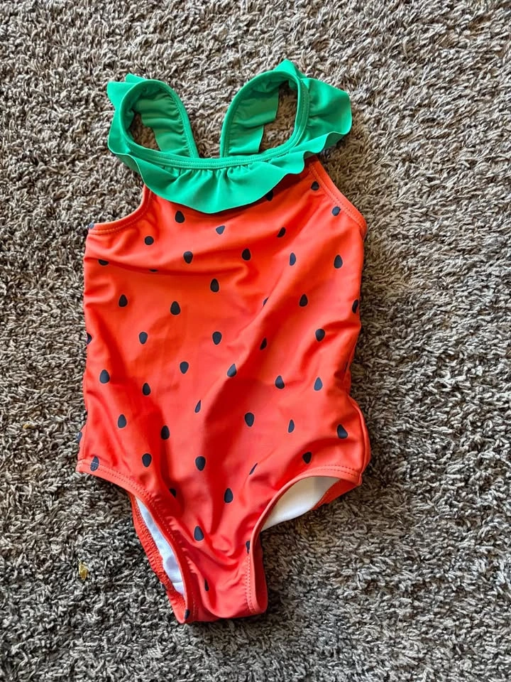Joe Fresh Strawberry One-Piece Swimsuit 12-18M