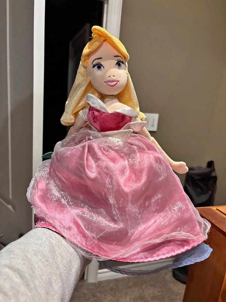 Disney Sleeping Beauty 14" Topsy Turvy Different Dresses Stuffed