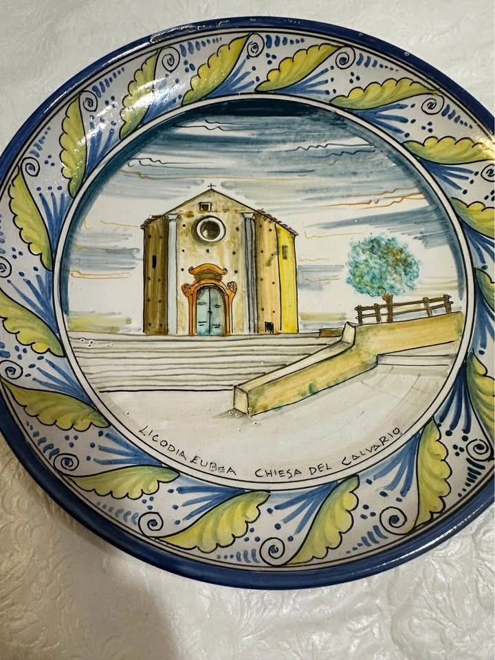 Hand-Painted Italian Decorative Ceramic Plate (1989) - photo 2