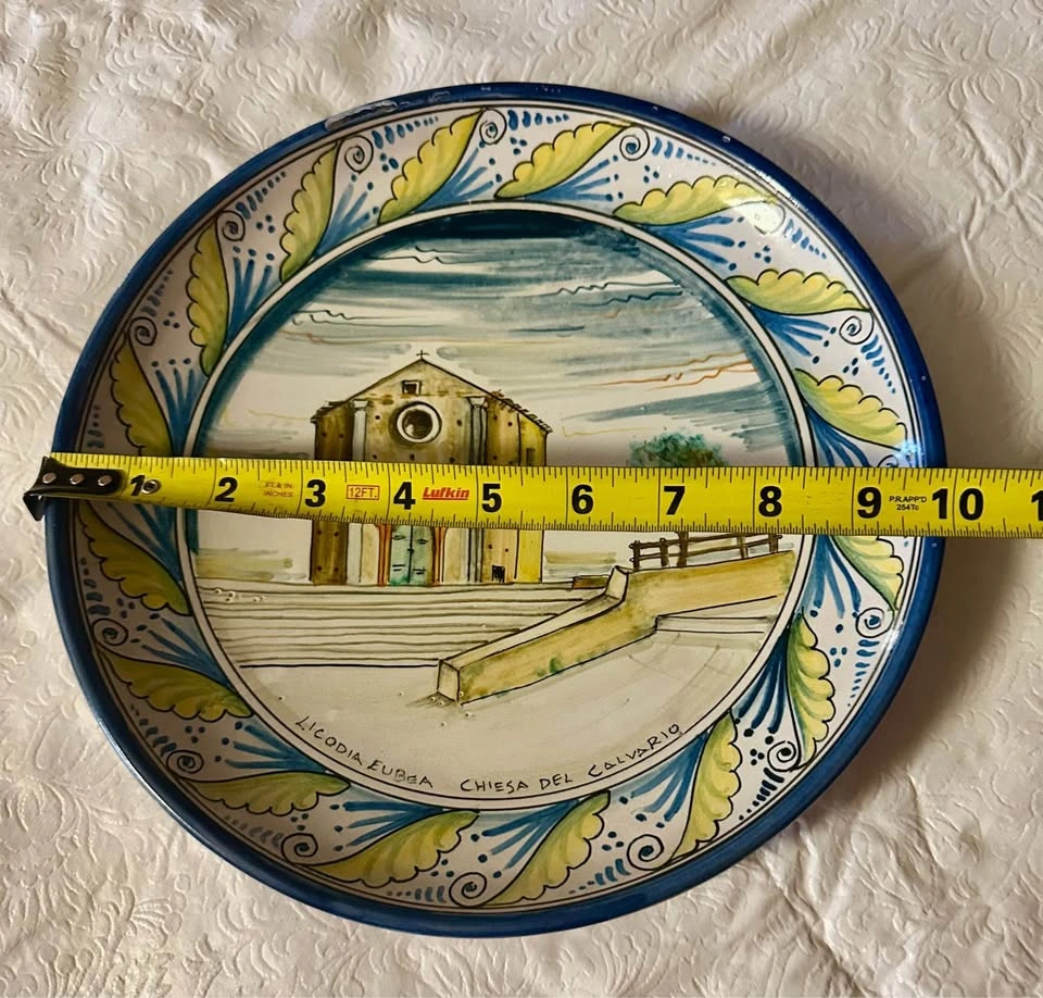 Hand-Painted Italian Decorative Ceramic Plate (1989) - photo 4