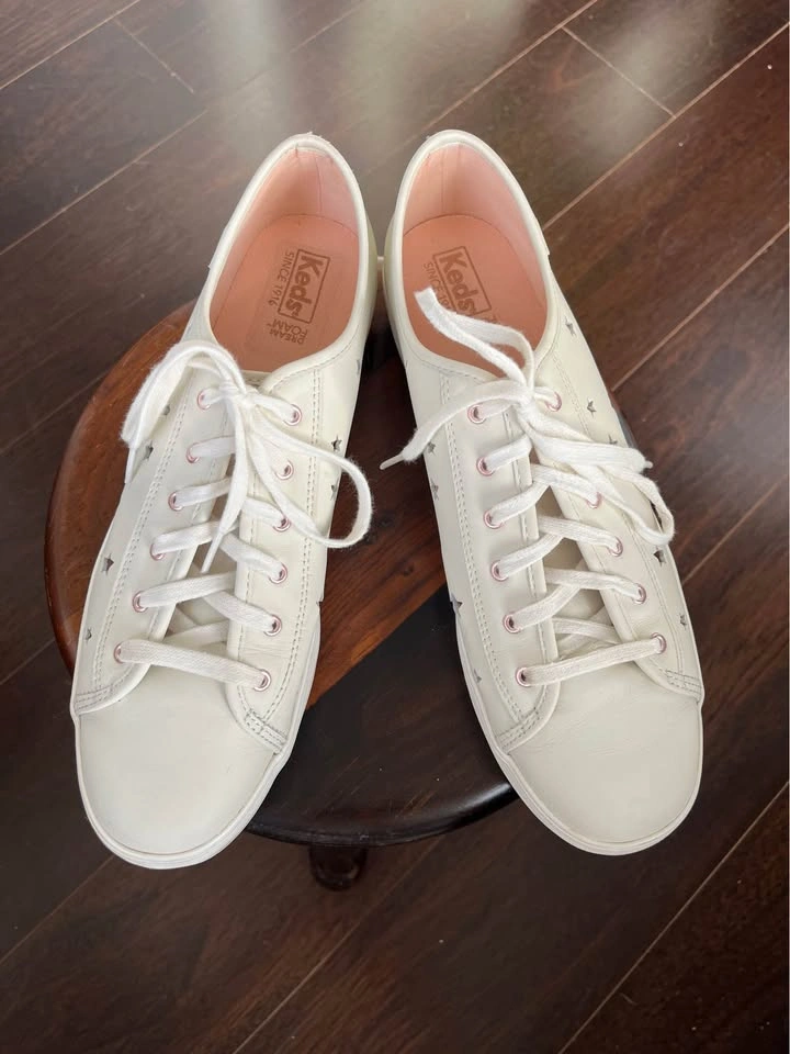 Keds white leather women’s sneakers size 11 - photo 2