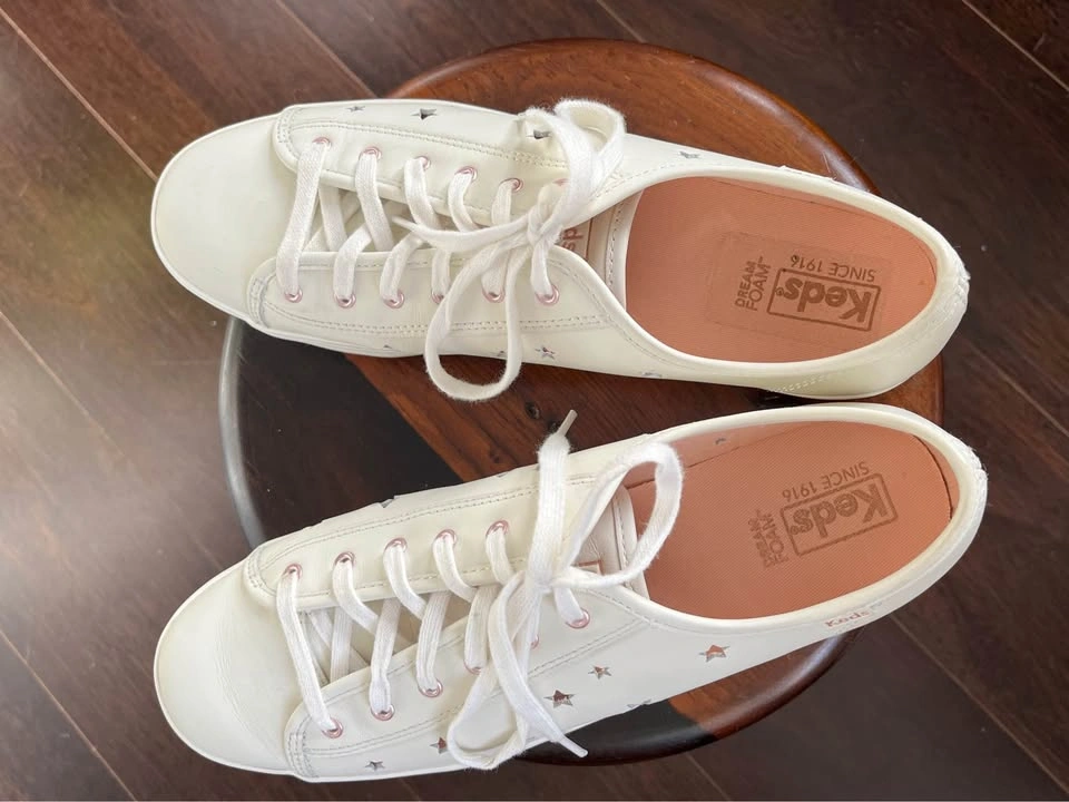 Keds white leather women’s sneakers size 11 - photo 4