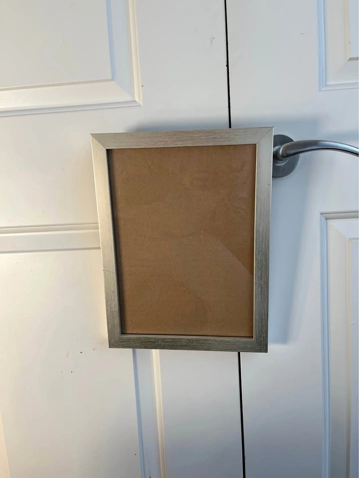 Silver wooden picture frame