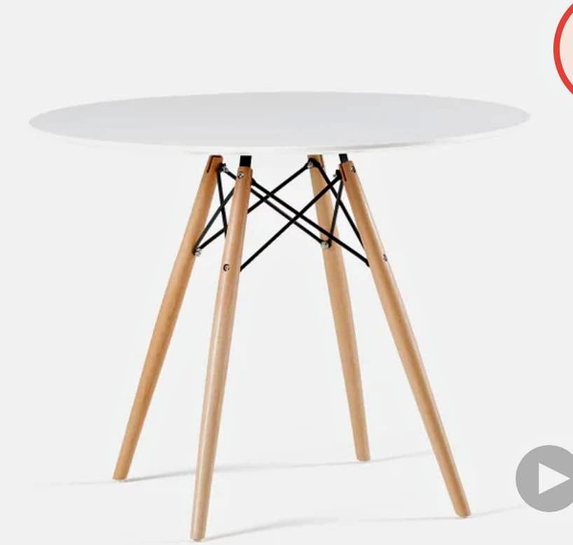 Structube Eiffel table and two chairs