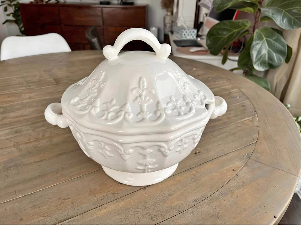 Beautiful white soup tureen