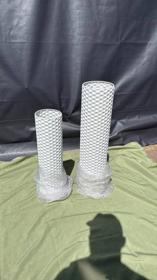 Tall Vases for Floor: 27.6/21.7in Metal Cylinder - photo 3