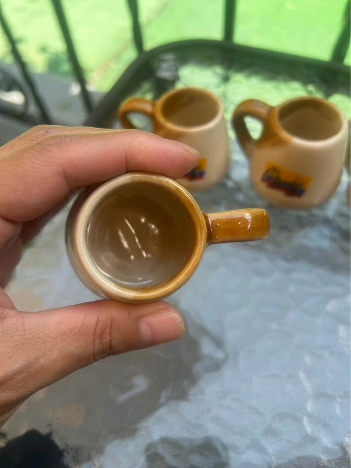 Colombia 6 pc Espresso Tiny Cup Set with Colombian Flag - photo 3