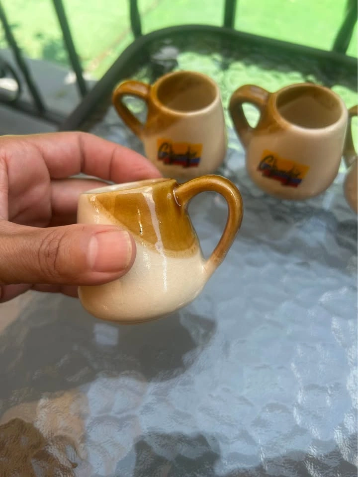 Colombia 6 pc Espresso Tiny Cup Set with Colombian Flag - photo 4