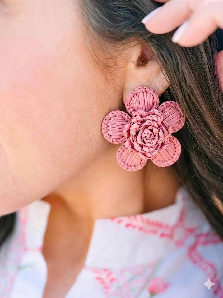 Womens Straw earrings