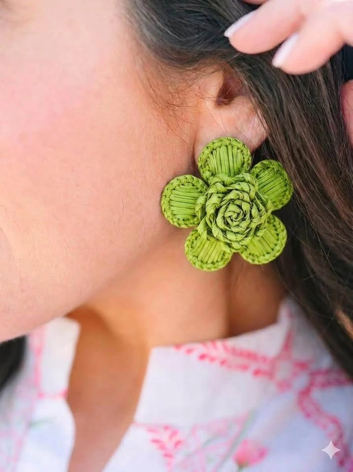 Womens Straw earrings - photo 2