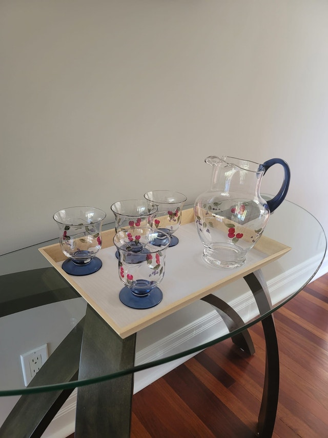 Crystal Decorative Pitcher with Four Glasses - photo 2
